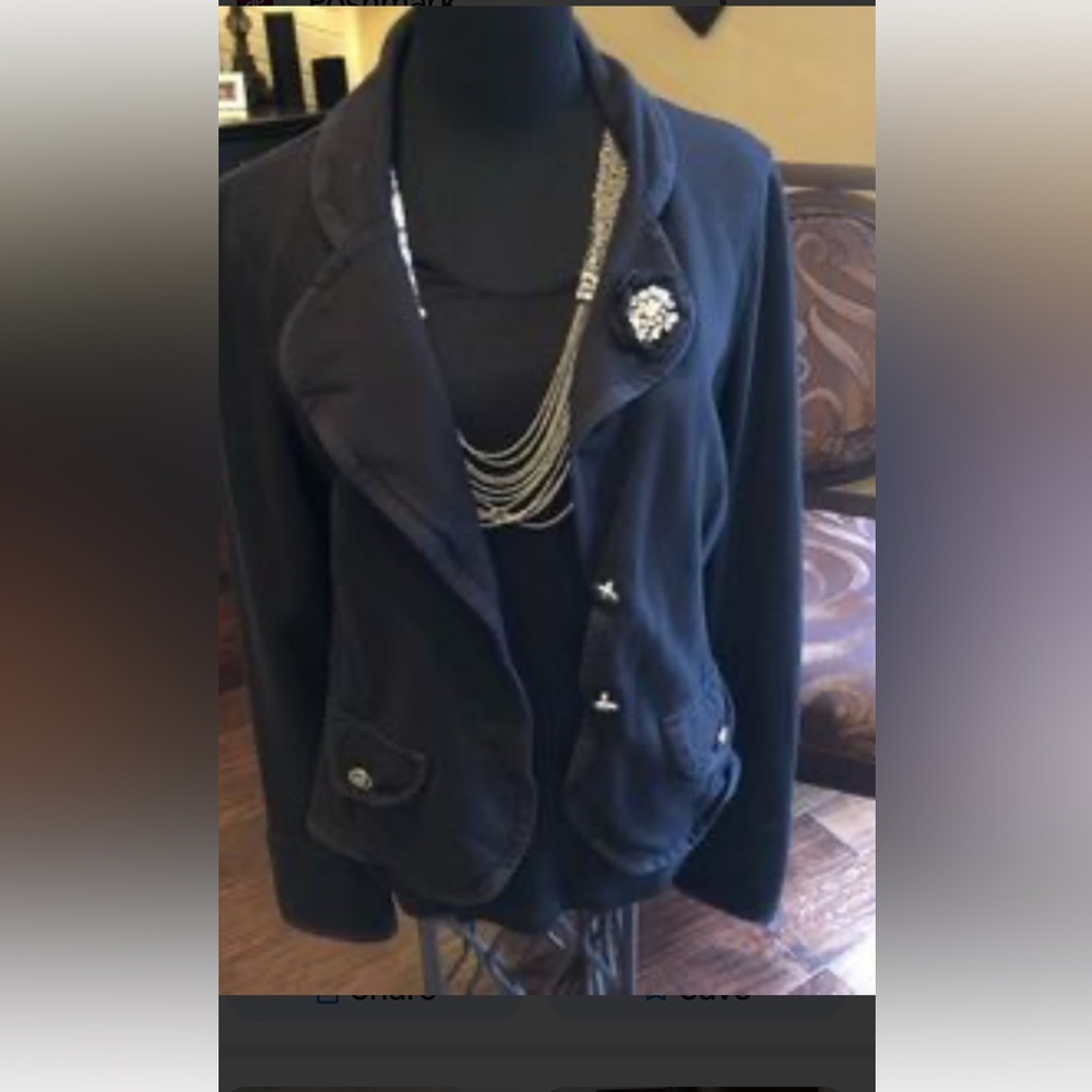 Twisted heart blazer cotton jacket